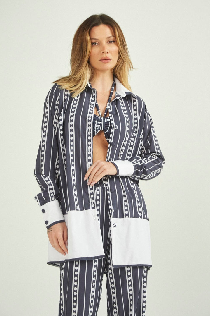 Chemise Jackie Navy Stripes