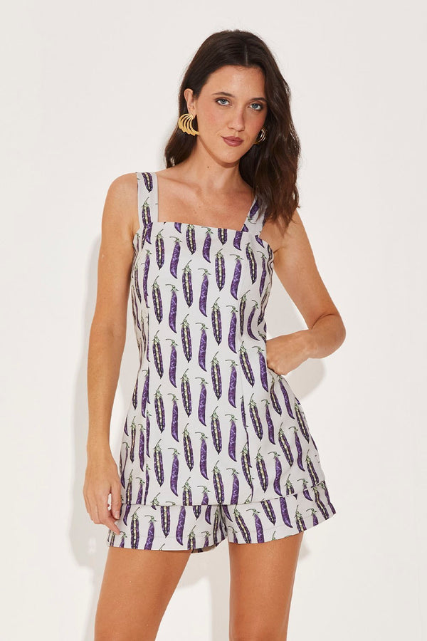 Top Isadora Ervilhas Fundo Menta