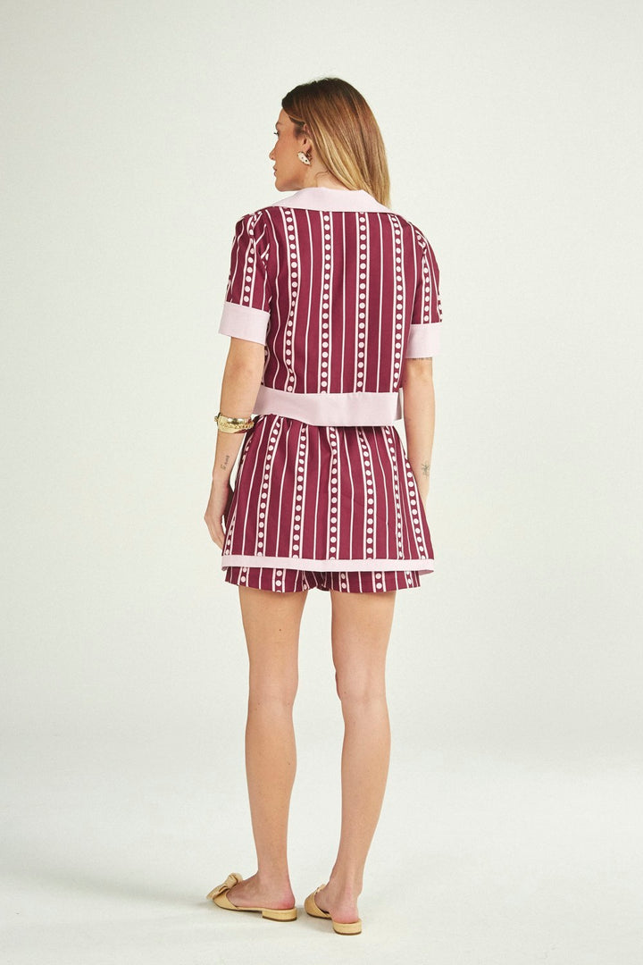 Casaqueto Pat Wine Stripes 