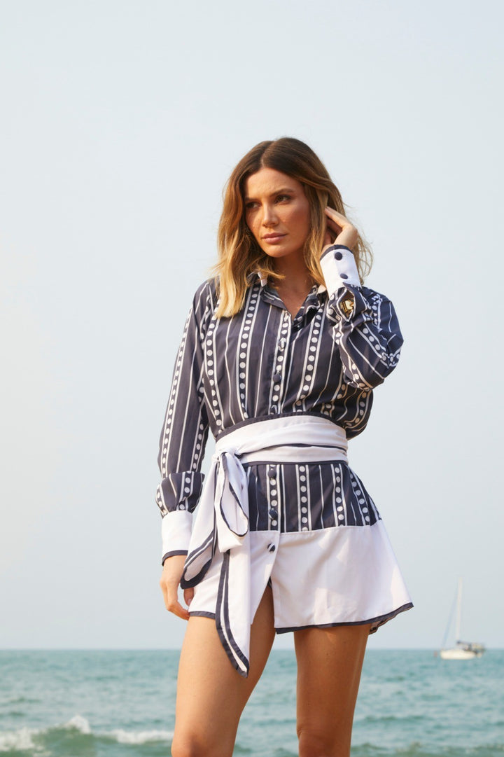 Chemise Jackie Navy Stripes
