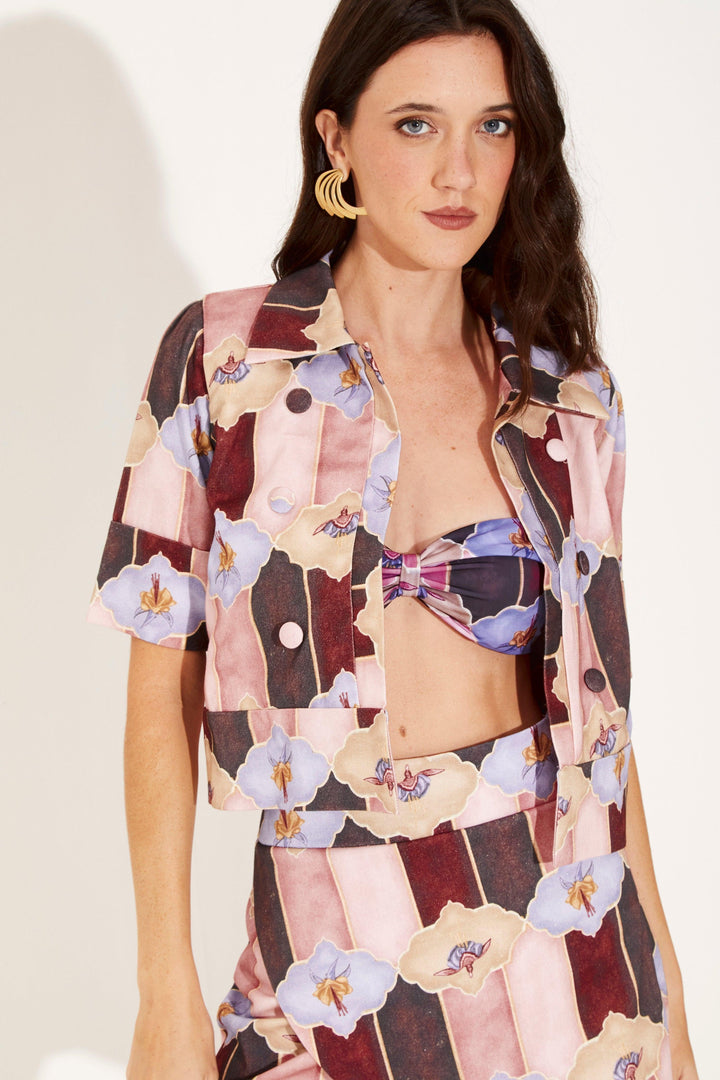 Total Look: Casaqueto e Saia Alice Tapestry 