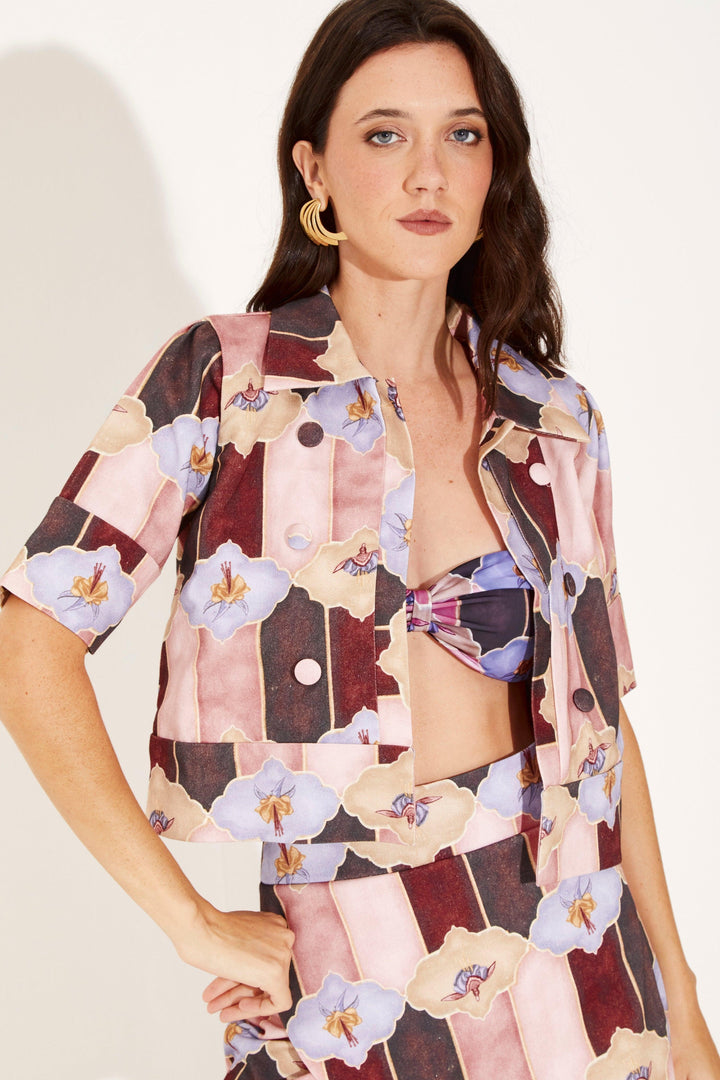 Total Look: Casaqueto e Saia Alice Tapestry 