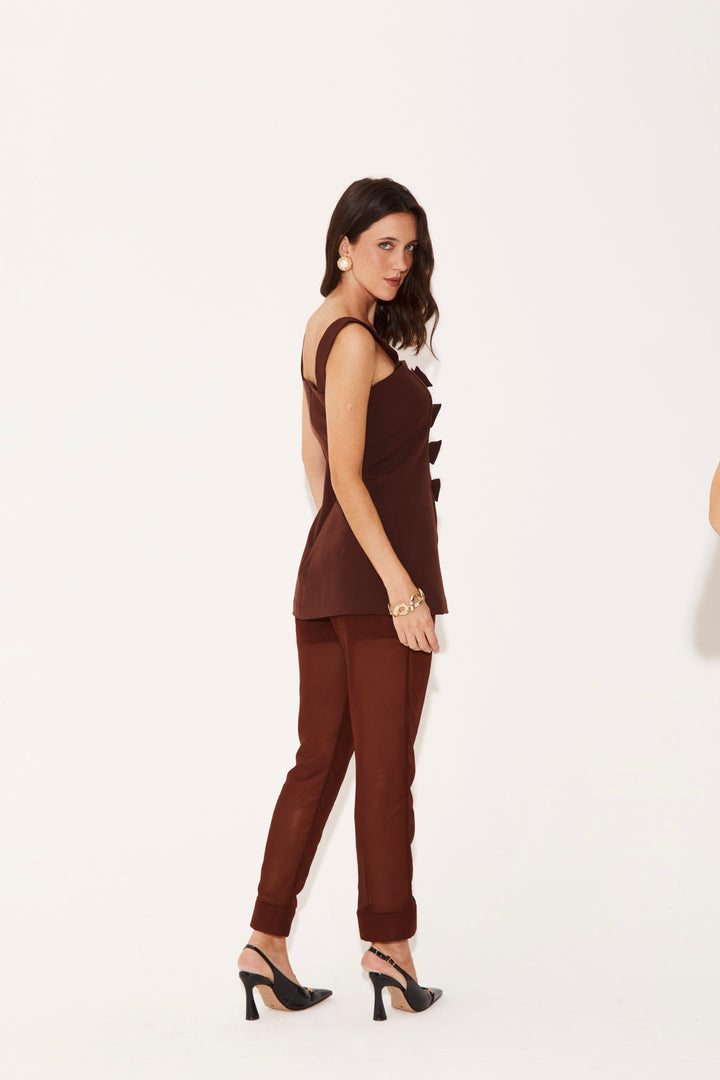 Total Look: Top Carol e Calça Martina Brown