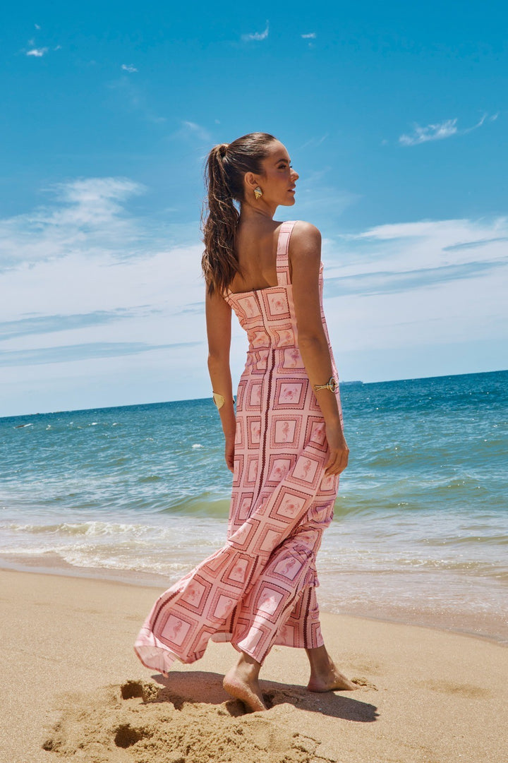 Vestido Beatrice Vintage Sea Rosa 