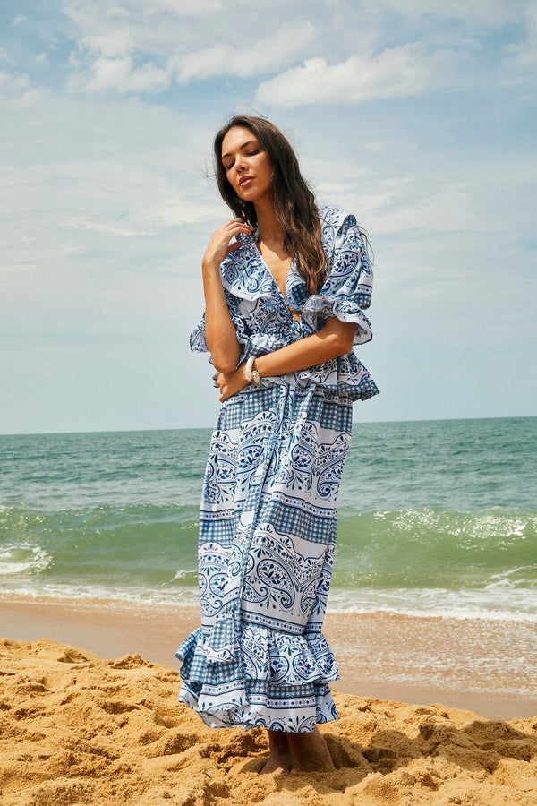 Saida Melbourne Blue Special Paisley