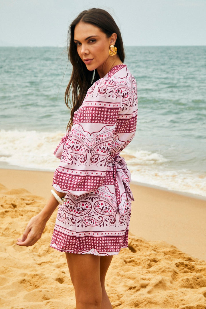 Saída Serena Pink Special Paisley