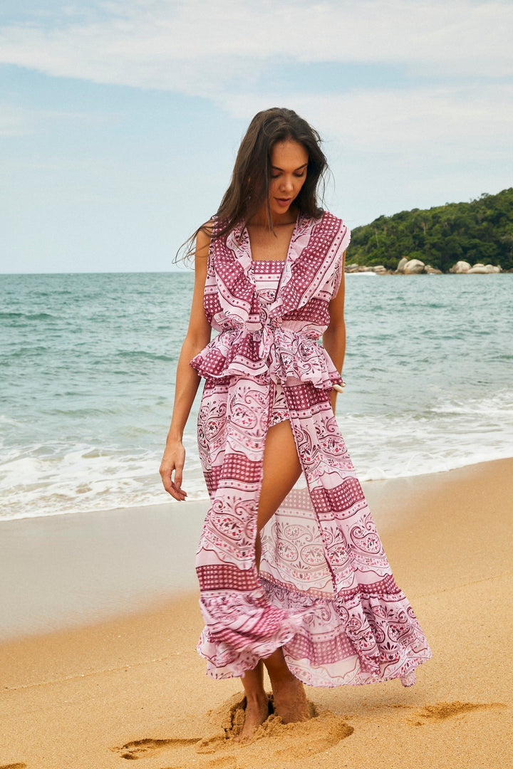 Saída Saint Tropez Pink Special Paisley