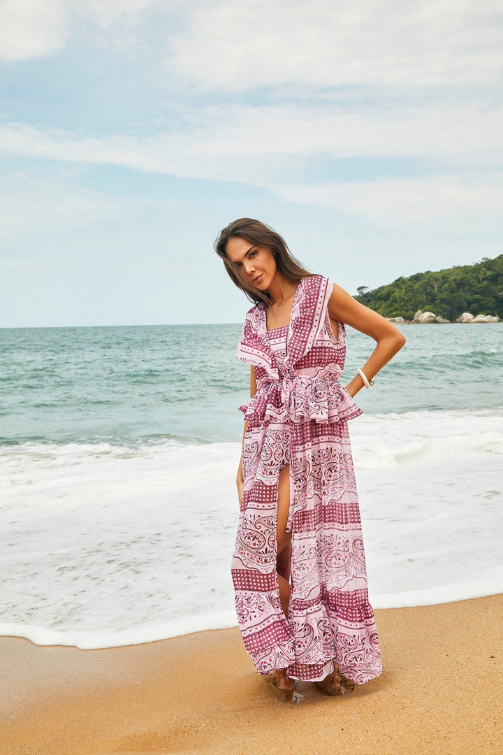 Saída Saint Tropez Pink Special Paisley