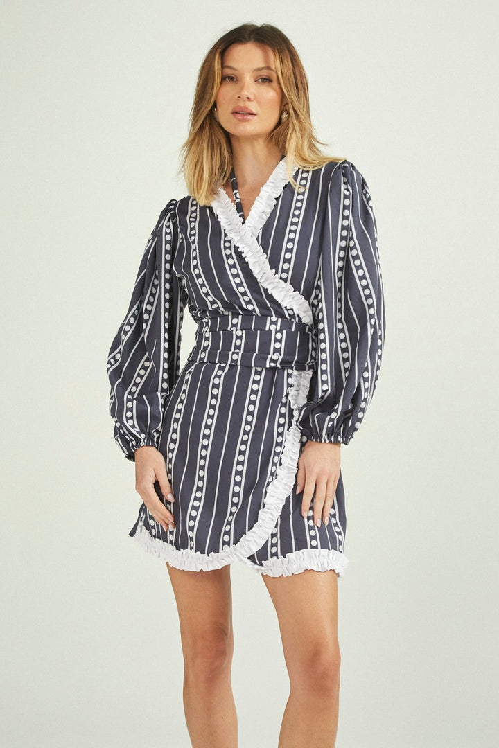 Saída Mallu Navy Stripes 