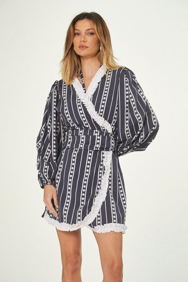 Saída Mallu Navy Stripes 