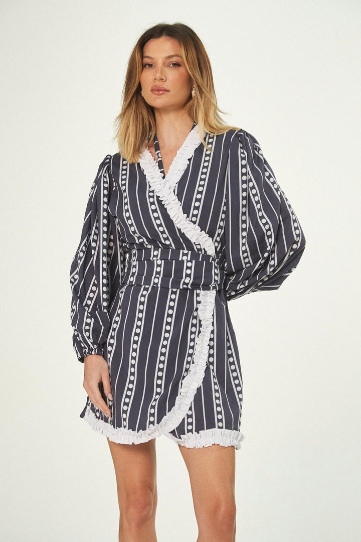 Saída Mallu Navy Stripes 