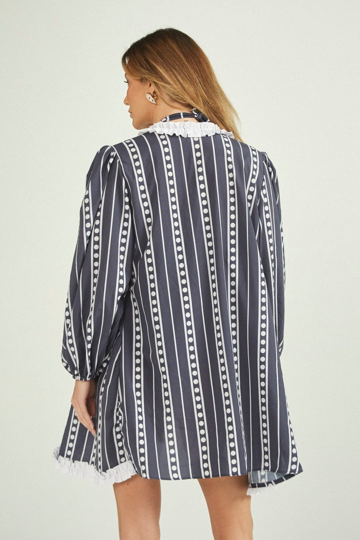 Saída Mallu Navy Stripes 