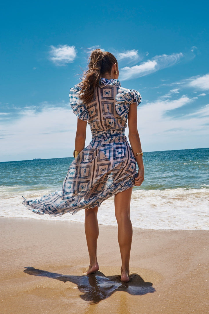 Saída Mia Vintage Sea Azul