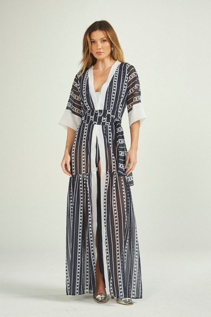 Saída Avery Navy Stripes 