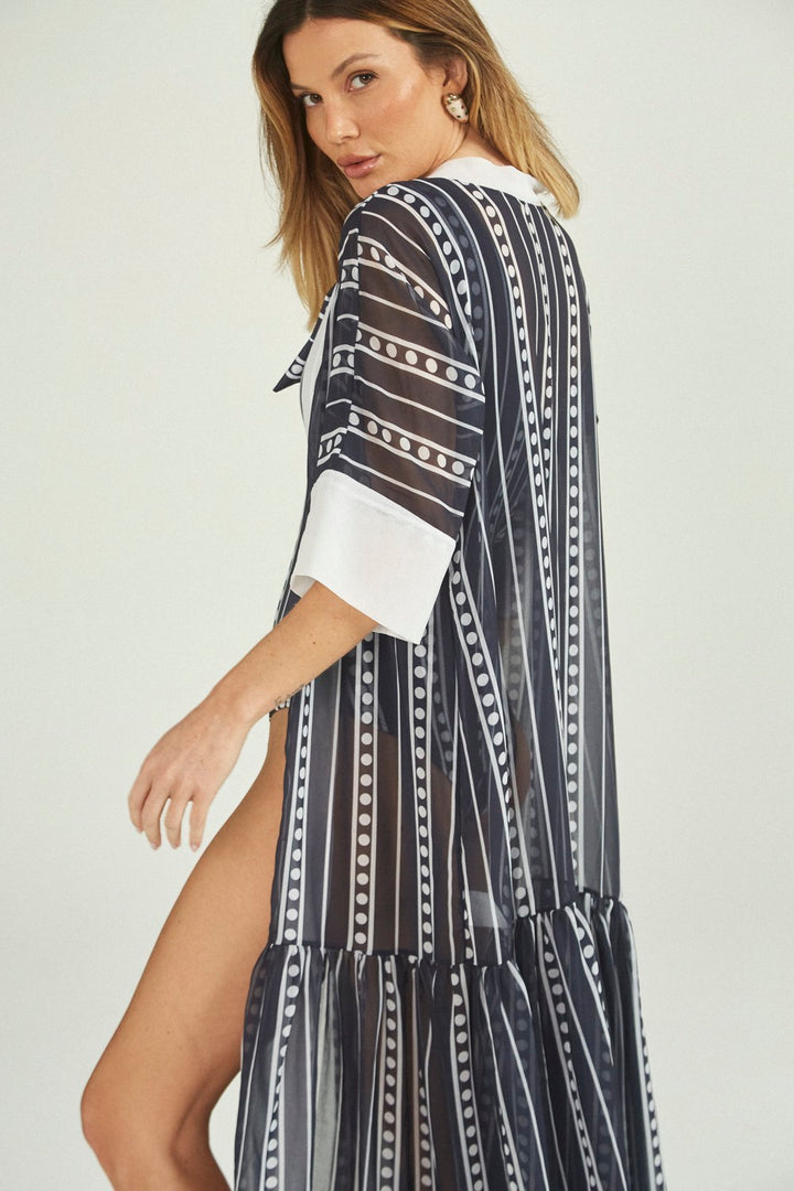 Saída Avery Navy Stripes 