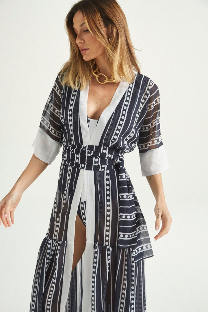 Saída Avery Navy Stripes 