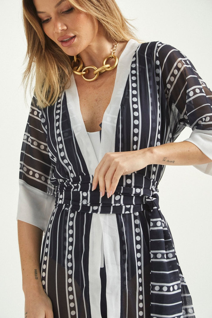 Saída Avery Navy Stripes 