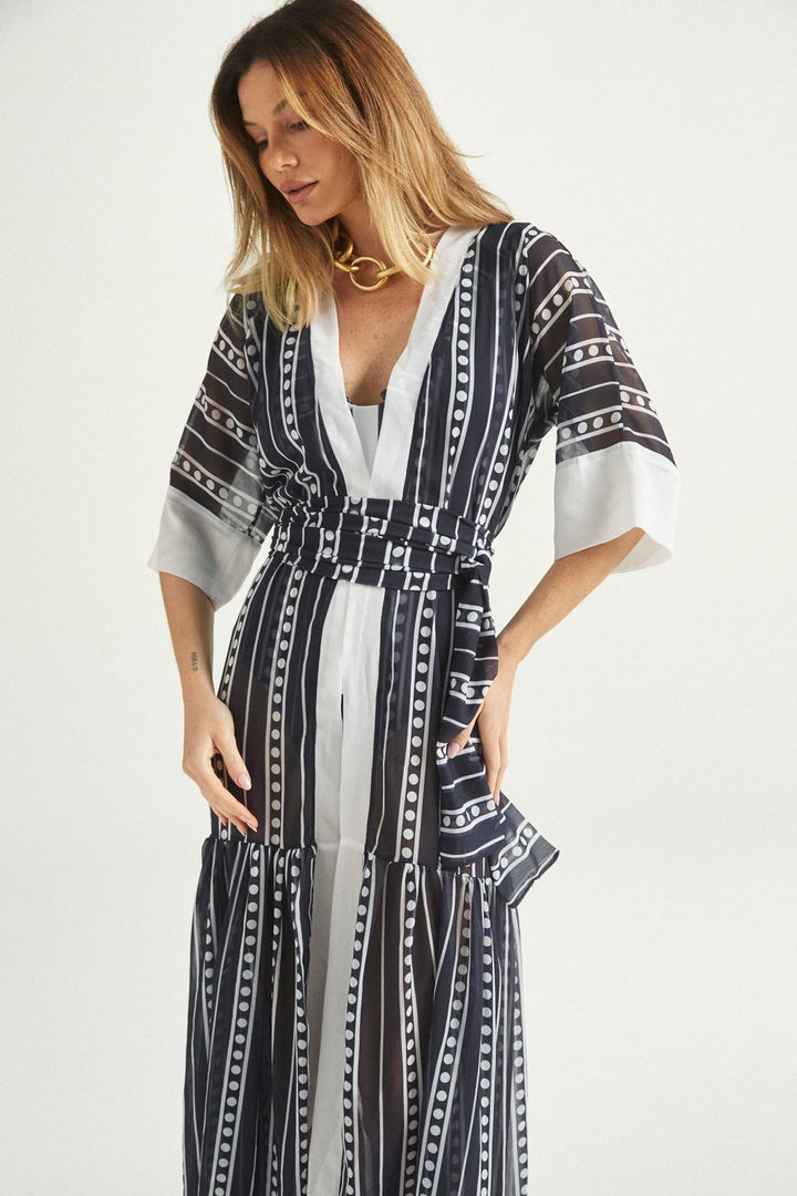 Saída Avery Navy Stripes 