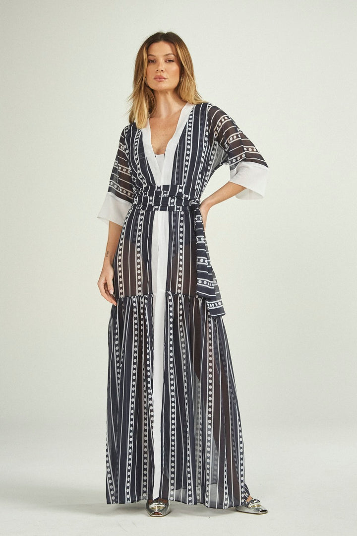 Saída Avery Navy Stripes 
