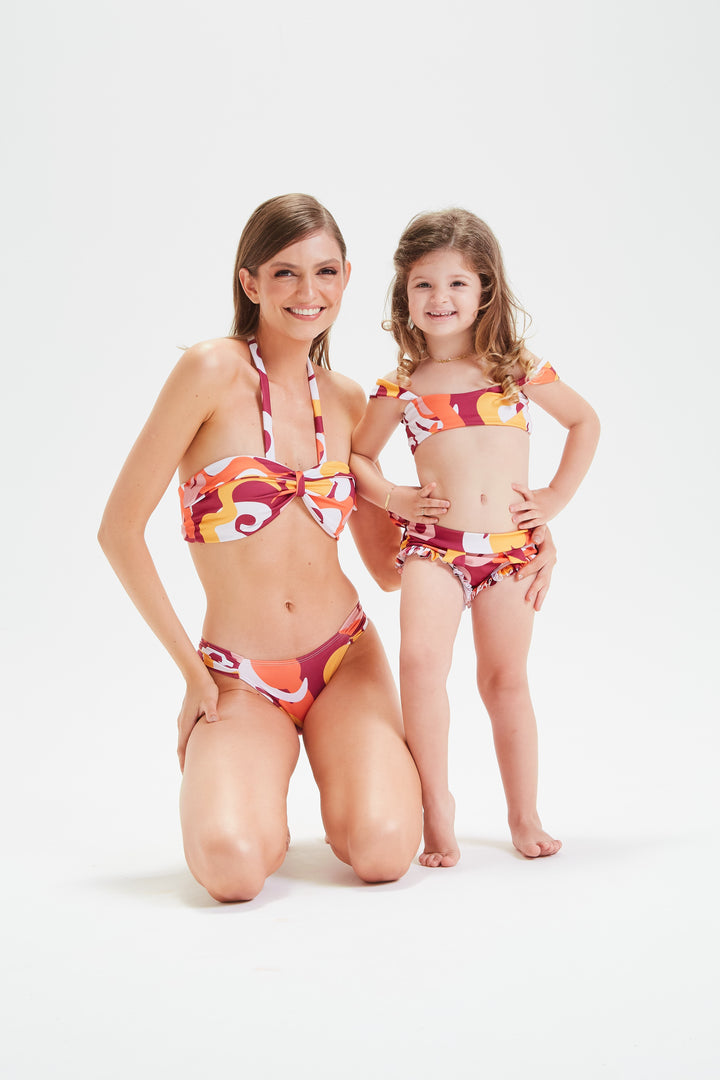 Conjunto Biquíni Infantil Claire Geometric Artsy