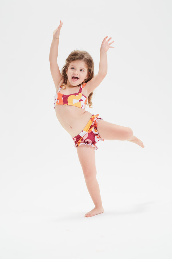 Conjunto Biquíni Infantil Claire Geometric Artsy
