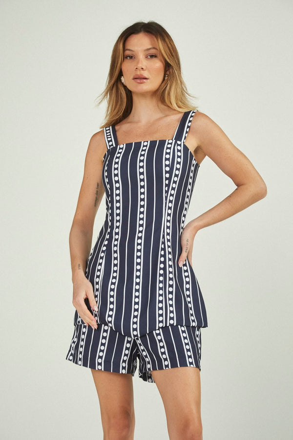 Conjunto Isadora Navy Stripes 